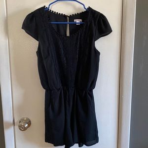 Black Shorts Romper with Pockets!